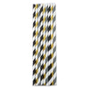 Paper Party Straws | Black & Gold